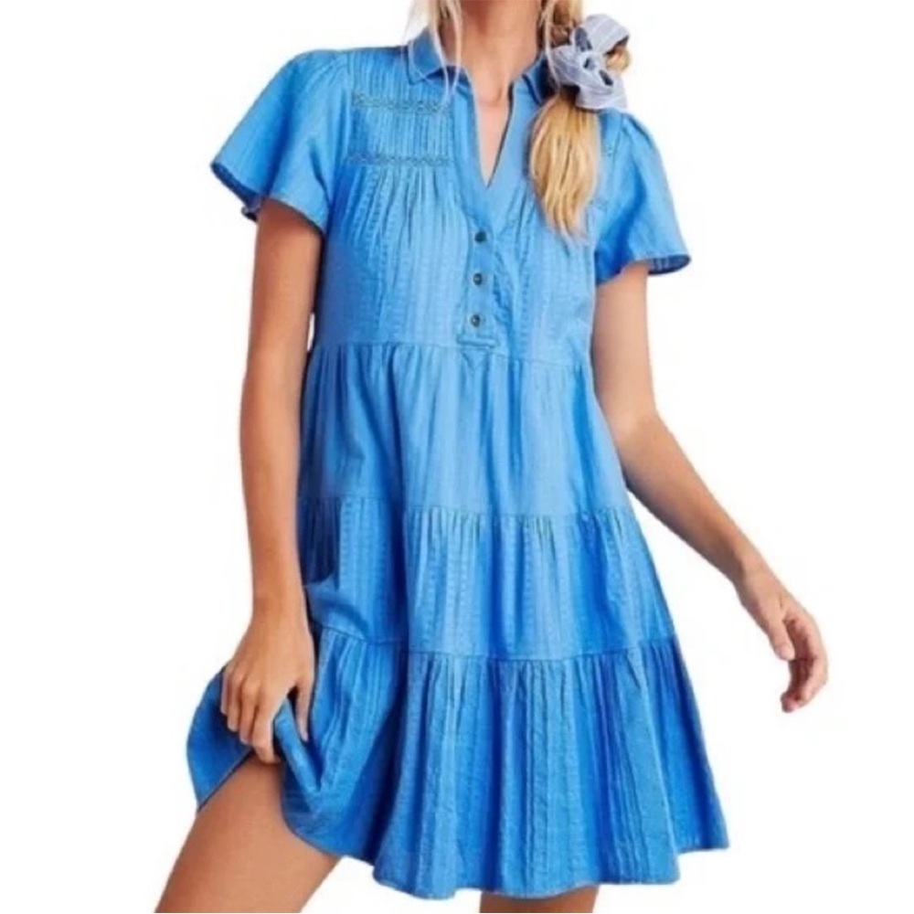 Anthropologie Georgina Tiered Shirtdress size XSP